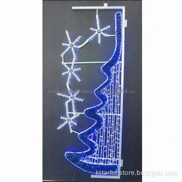 Holiday motif light, 200 x 77cm, for holiday decoration along main street, 110 to 220V